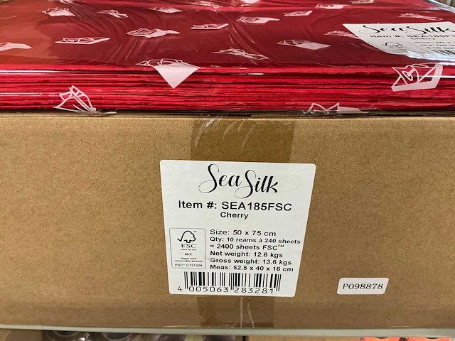 Partij seasilk cherry sheets 50x75cm (9600x) - afbeelding 4 van  4