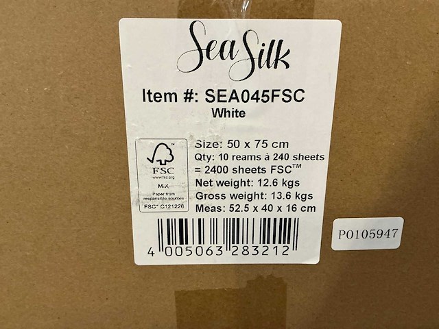 Partij seasilk sea045fsc white 50x75cm sheets (14400x) - afbeelding 4 van  4