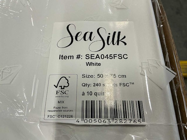 Partij seasilk sea045fsc white 50x75cm sheets (16800x) - afbeelding 4 van  4