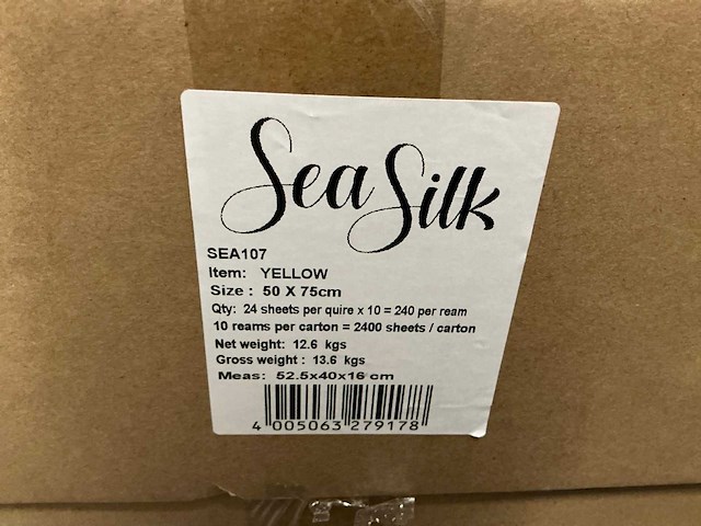 Partij seasilk sea107 yellow 50x75cm (8400x) - afbeelding 4 van  4