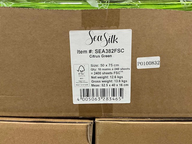 Partij seasilk sea382fsc citrus green 50x75cm sheets (12000x) - afbeelding 4 van  4