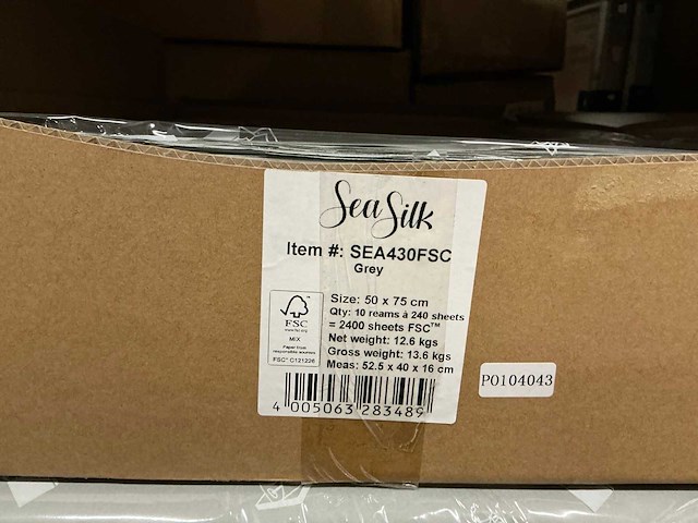 Partij seasilk sea430fsc grey 50x75cm sheets (12000x) - afbeelding 4 van  4