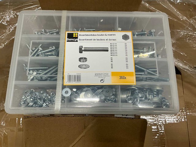 Partij sencys assortibox bouten en moeren (circa 105 stuks) - afbeelding 1 van  7