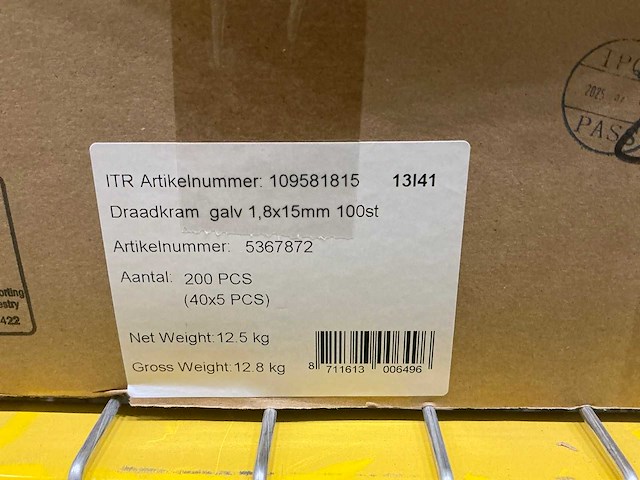 Partij sencys draadkrammen 15mm - afbeelding 5 van  5