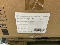 Partij sencys houtdraadbouten m8 100mm - afbeelding 2 van  2