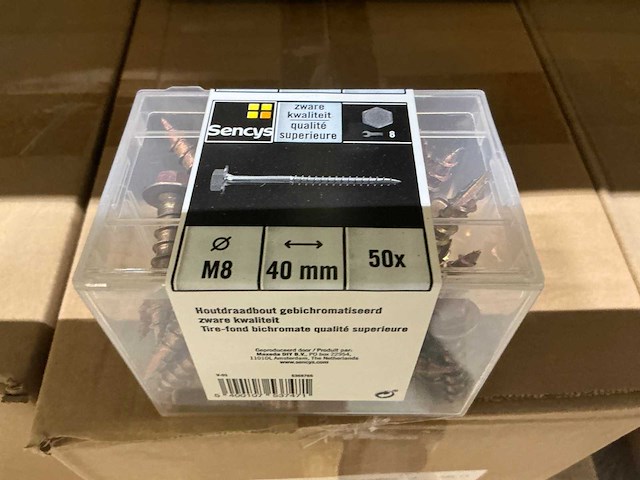 Partij sencys houtdraadbouten m8 40mm - afbeelding 3 van  5