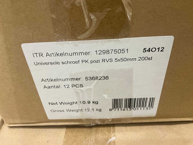 Partij sencys rvs inox schroeven 5x50mm (47 omdoos) - afbeelding 5 van  6