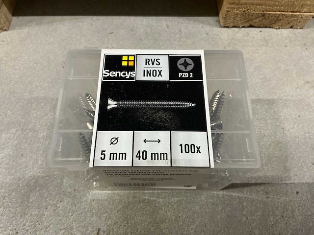 Partij sencys rvs schroeven 40mm (312x) - afbeelding 2 van  4