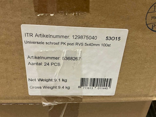 Partij sencys rvs schroeven 40mm (312x) - afbeelding 4 van  4
