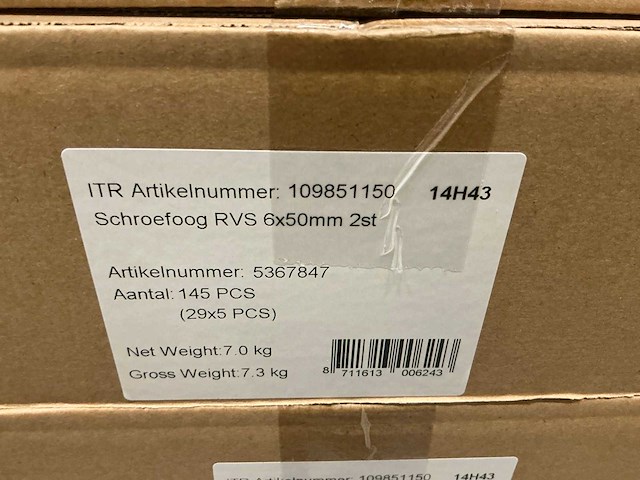 Partij sencys schroefbogen rvs 6x50mm - afbeelding 5 van  5
