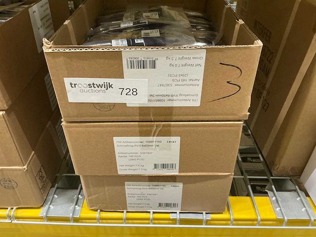 Partij sencys schroefbogen rvs 6x50mm - afbeelding 4 van  5