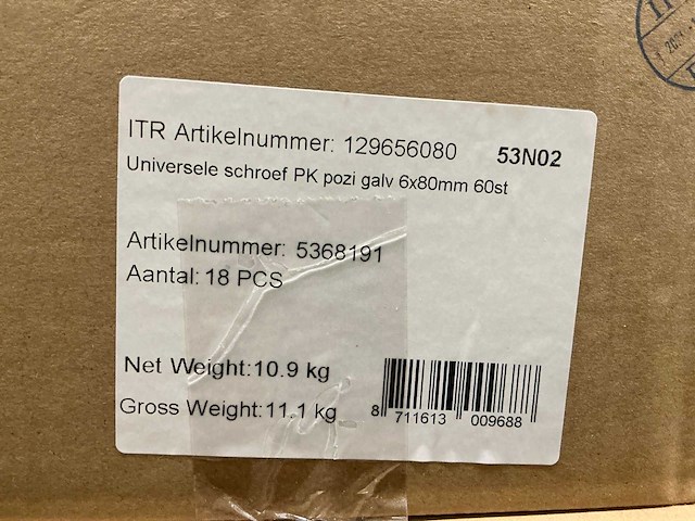 Partij sencys universele schroeven 6x80mm (90x) - afbeelding 3 van  4