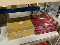 Partij sheet mesh glittered 38x40cm red&gold (1400x) - afbeelding 1 van  2