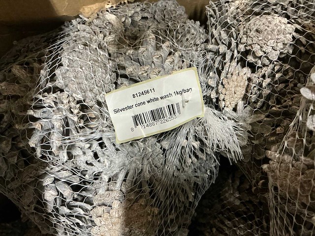 Partij silvester cone white wash 1kg per net (100x) - afbeelding 2 van  4