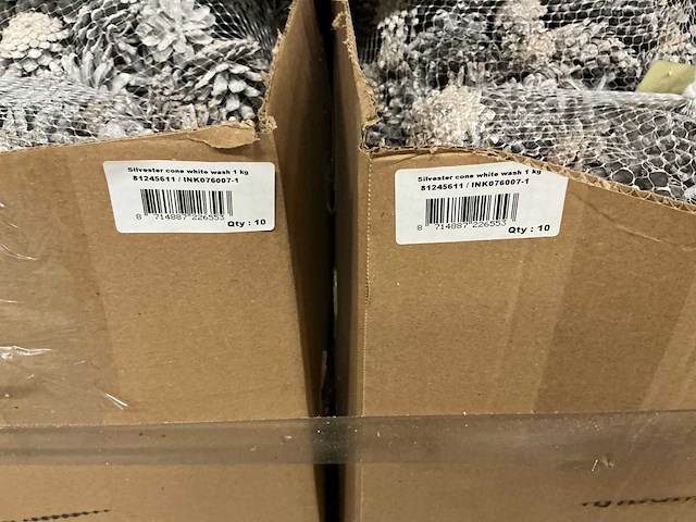 Partij silvester cone white wash 1kg per net (46x) - afbeelding 4 van  4