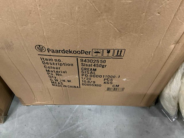 Partij sisal 450gr cream (67x) - afbeelding 4 van  4