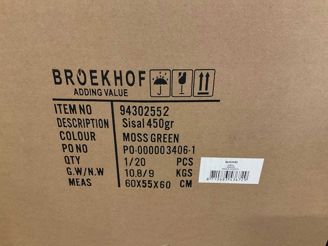 Partij sisal 450gr moss green (80x) - afbeelding 4 van  4