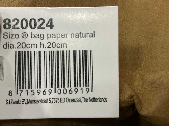 Partij sizo paper bag naturel 20 cm (240x) - afbeelding 3 van  5