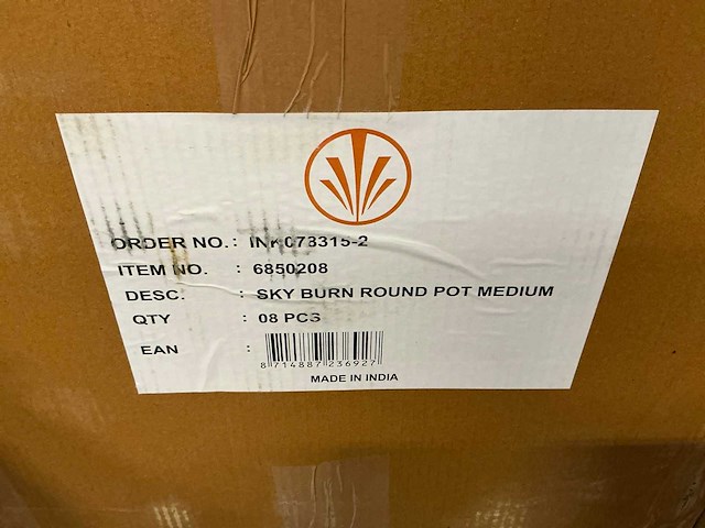 Partij sky burn round pot medium h23cm (32x) - afbeelding 5 van  5