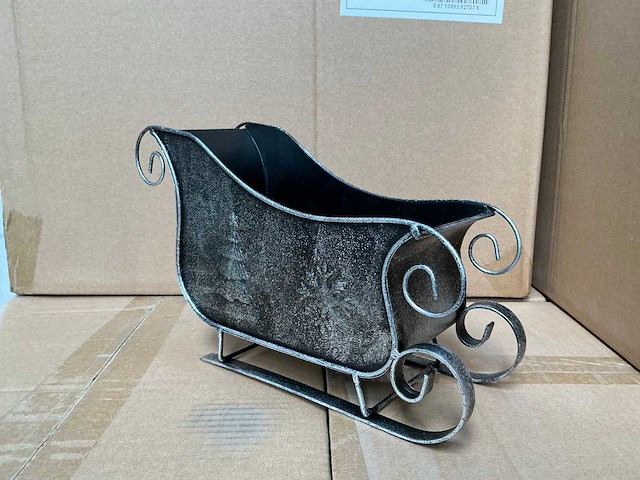 Partij sledge iron 28x9.5xh11.6/18cm antique silver (320x) - afbeelding 4 van  5