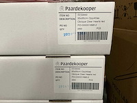 Partij sleeves 35x35cm opp40as oblique clear hearts red (2000x) - afbeelding 3 van  3