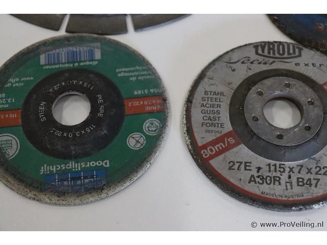 Partij slijpschijven o.a. tyrolit dcu diamantzaagblad 4in1 & doorslijpschijf 115x3.0x22.2 - afbeelding 3 van  4