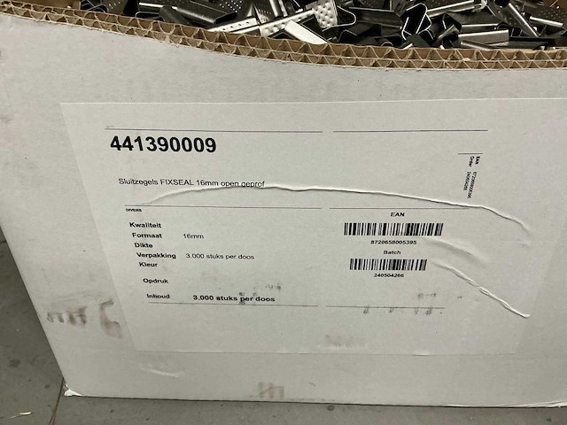 Partij sluitzegels fixseal 16mm open geprof (9000x) - afbeelding 2 van  3