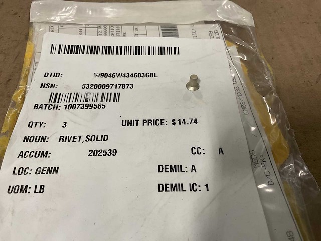 Partij solid rivets - afbeelding 2 van  3