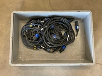 Partij speakon audiokabels, 8 stuks