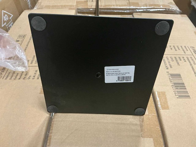 Partij standard rectangle metal with pin h60cm black (408x) - afbeelding 4 van  4