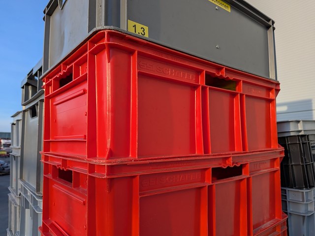 Partij stapelbare kunststof bakken, o.a. ssi schäfer & engels - afbeelding 7 van  10