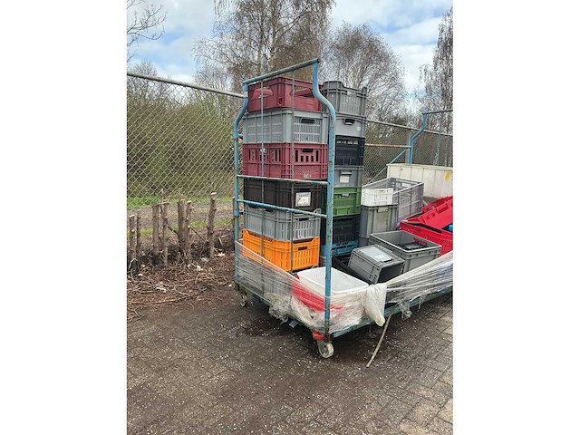 Partij stapelkratten in kar | ca. 25 kratten - afbeelding 5 van  7