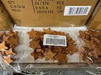 Partij star 4,6x4,6cm foam loose glitter copper (5184x) - afbeelding 1 van  3