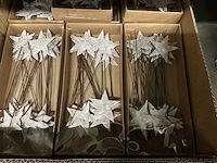 Partij star birch 6,5cm on wire white wash (2064x)