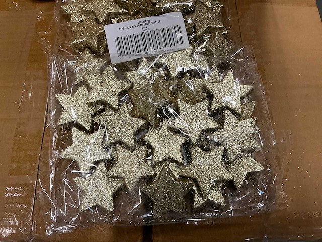 Partij stars 4,6x4,6cm foam loose glitter gold (12672x) - afbeelding 1 van  4