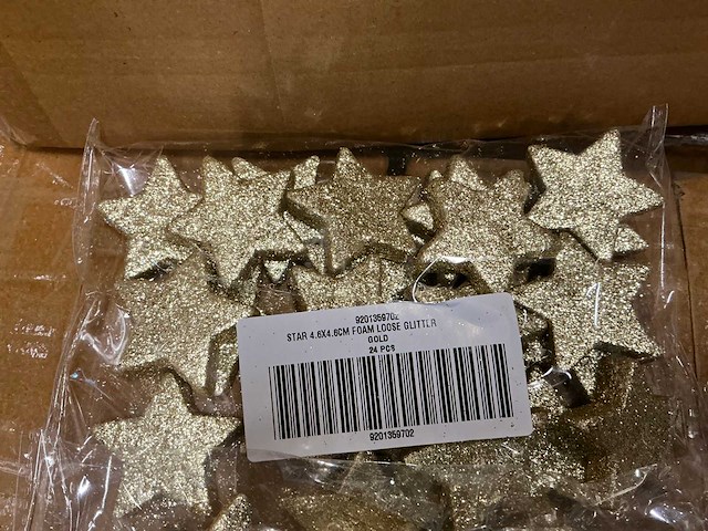 Partij stars 4,6x4,6cm foam loose glitter gold (12672x) - afbeelding 2 van  4