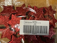 Partij stars 4,6x4,6cm foam loose glitter red (14976x) - afbeelding 2 van  4