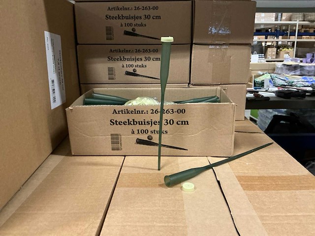Partij steekbuisjes 30cm 7,8cl groen (24500x) - afbeelding 1 van  5