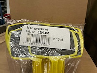 Partij steeketiketten 35cm geel/zwart (3150x) - afbeelding 2 van  2