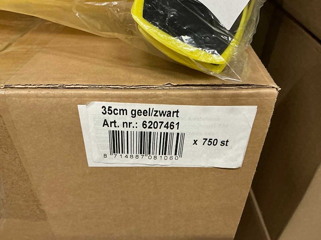 Partij steeketiketten 35cm geel/zwart (3350x) - afbeelding 3 van  4
