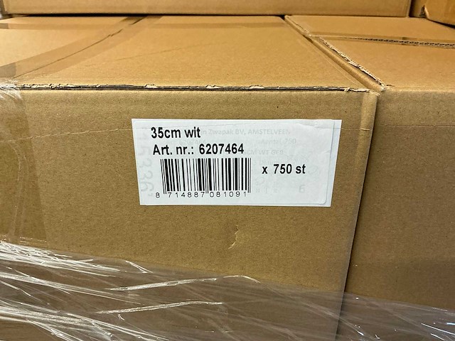 Partij steeketiketten 35cm wit (11250x) - afbeelding 4 van  4