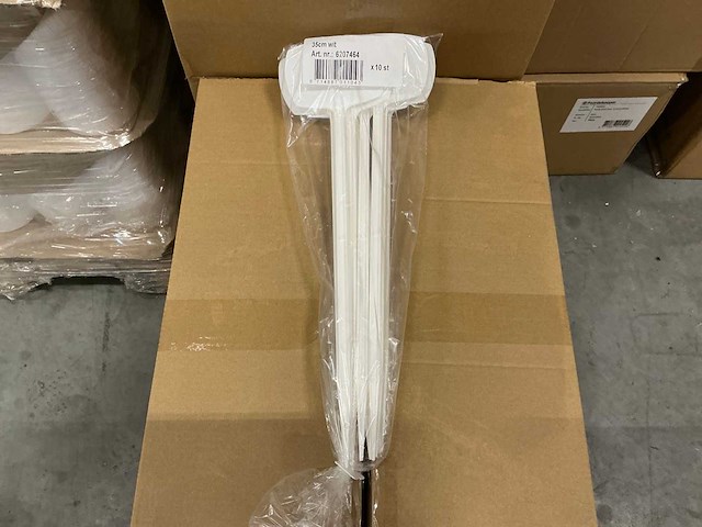 Partij steeketiketten 35cm wit (4500x) - afbeelding 1 van  6