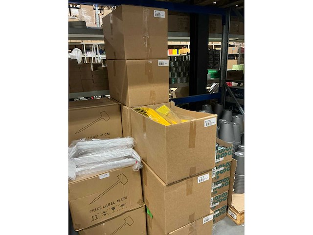 Partij steeketiketten geel/zwart 45cm (2290x) - afbeelding 5 van  6