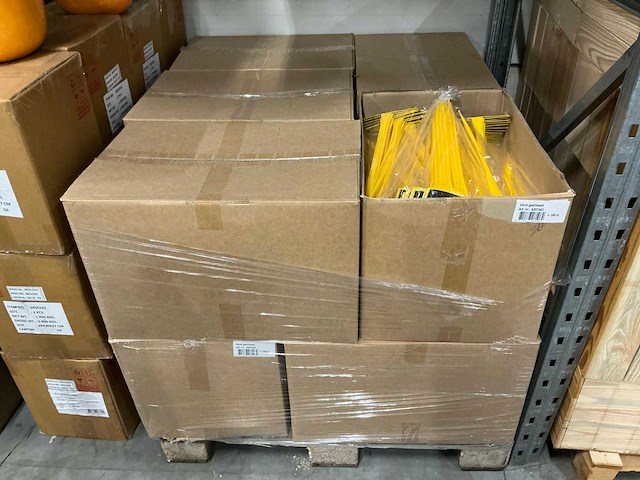 Partij steeketiketten geel/zwart 45cm (3000x) - afbeelding 2 van  3