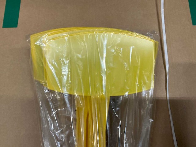 Partij steeketiketten geel/zwart 45cm (3000x) - afbeelding 2 van  4
