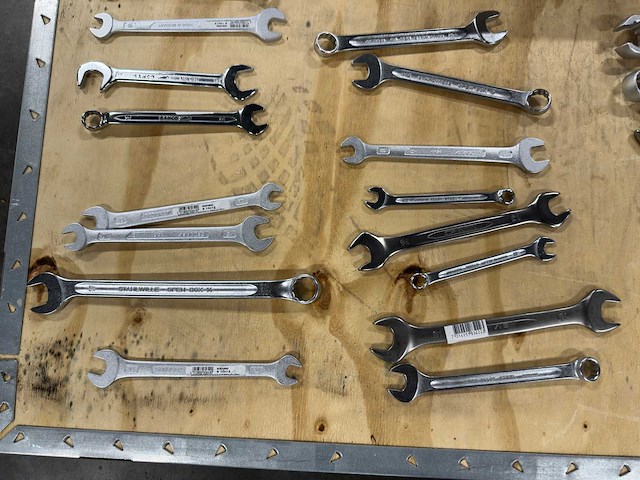 Partij steeksleutels/ringsleutels/combinatiesleutels (50x) - afbeelding 12 van  13