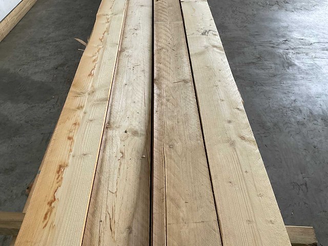 Partij steigerhouten planken met breuk 500x19,5x3 cm - afbeelding 5 van  8
