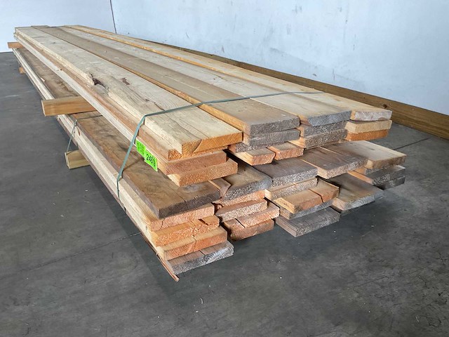 Partij steigerhouten planken met breuk 500x19,5x3 cm - afbeelding 8 van  8