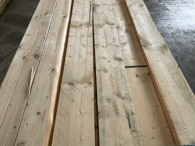 Partij steigerhouten planken met breuk 500x19,5x3 cm - afbeelding 4 van  9