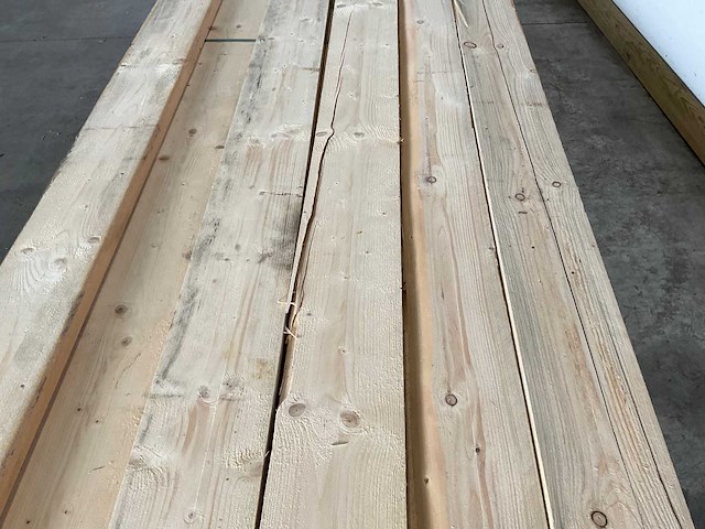 Partij steigerhouten planken met breuk 500x19,5x3 cm - afbeelding 5 van  9